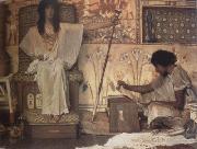 Alma-Tadema, Sir Lawrence Joseph,Overseer of Pharaoh's Granaries (mk23) oil painting reproduction
